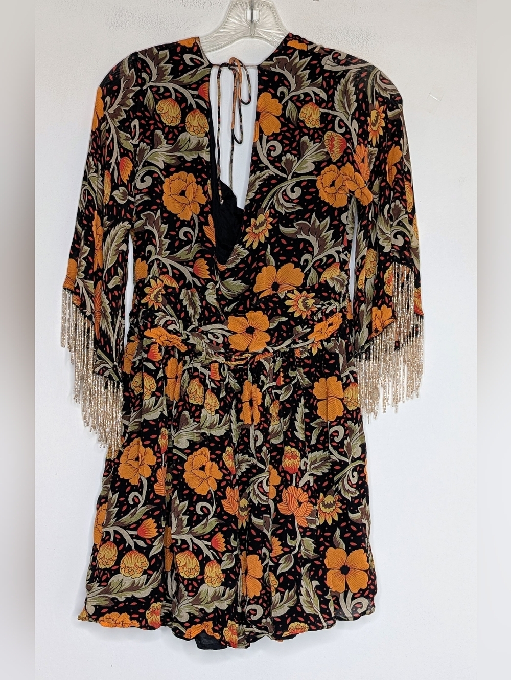 Anthropologie Verb by Pallavi Singhee Fringed Mini Dress size MP - Picture 12 of 13
